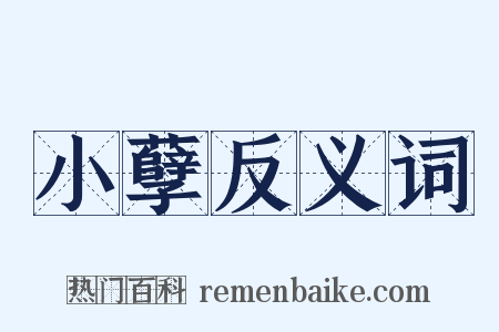 小孽反义词是什么意思的图片